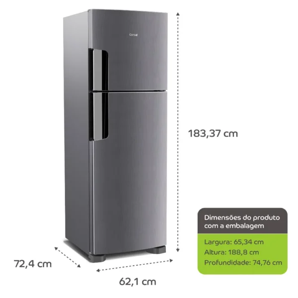 Geladeira Consul CRM44AKBNA 386L Inox 220V - Imagem 3