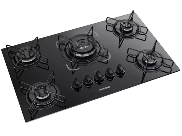 Fogão Cooktop Itatiaia 5 Bocas Essencial Tripla Chama Bivolt Preto - Imagem 3