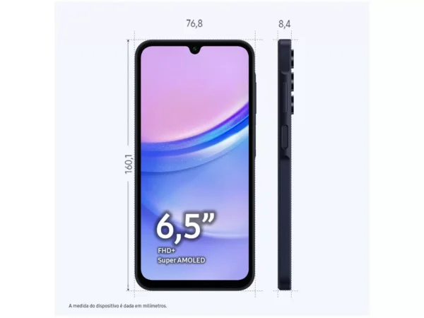 Celular Samsung Galaxy A15 SM-A155MDSN 4GB 128GB Azul Escuro - Imagem 4